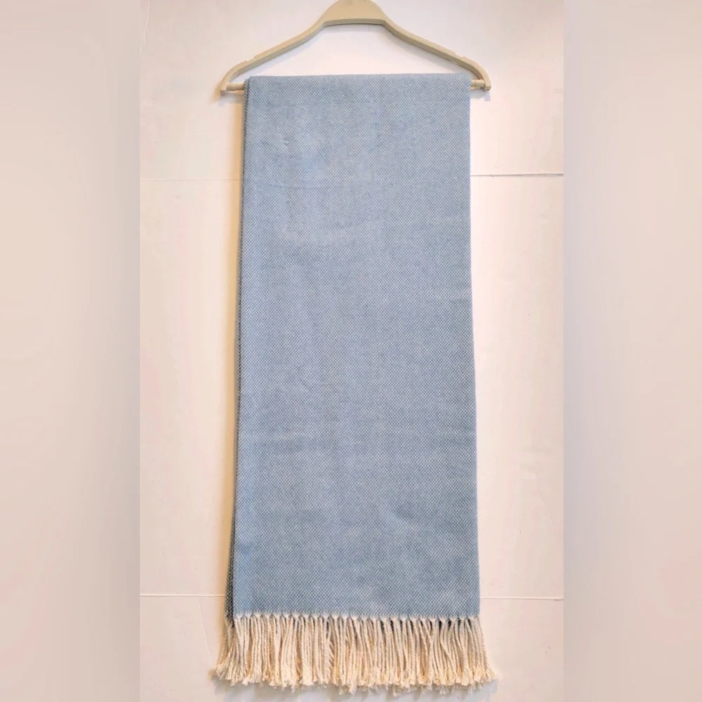 🎁Texteis Penedo Throw Blanket - 100% Cotton - Coastal Blue